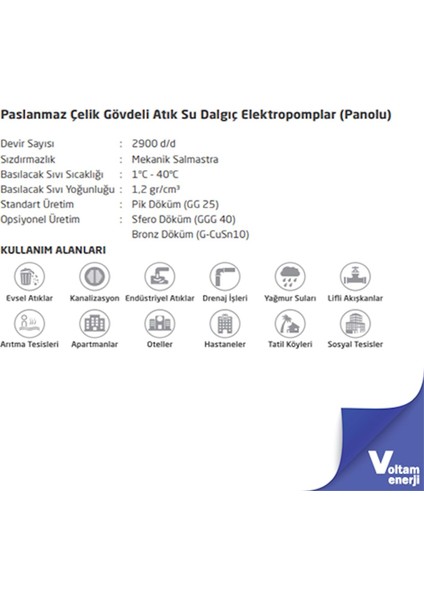 ASM2025 B4 1.5HP 220V Çelik Gövdeli Atık Su Dalgıç Elektropomplar fiyatları