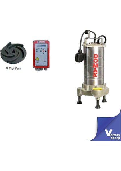 ASM2350 V5 3HP 220V Çelik Gövdeli Atık Su Dalgıç Elektropomplar