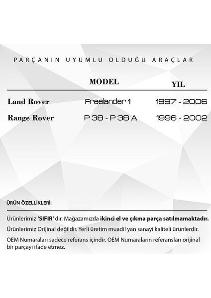 Land Rover Freelander Için Sunroof Kılavuzu Ray Tamir Sağ Takımı fiyatları