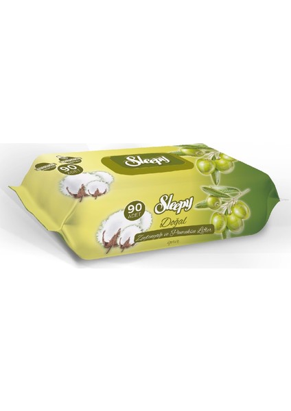 Islak Havlu Mendil 90 Yaprak 20 Li Set Pamuk&zeytin Yağlı Plastik Kapaklı