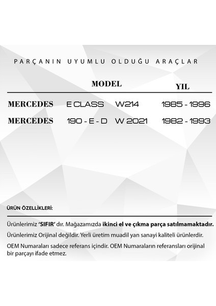 Mercedes E Class W124 Için Klima Havalandırma Panel Düğmesi