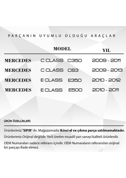 Alpha Auto Part Mercedes E Class W212 Için 2 Adet Cam Düğmesi Tamir Kapağı