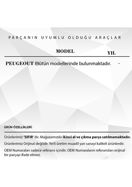 Peugeot Için Araba Kapı Kilit Motoru