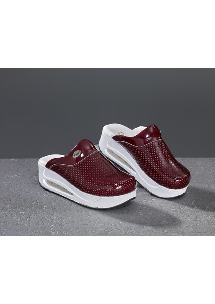 20TASARIMTERLIK Bordo Renk Airmax Sabo Terlik Hemşire Terliği Doktor Terliği Medikal Sabo Terliği Klinik Sabo Terlik Air Max Hastane Terliği