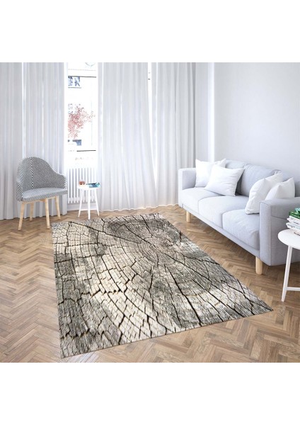 Ağaç Desenli Dijital Baskı Yıkanabilir Kaymaz Taban Modern Salon Halısı ve Yolluk