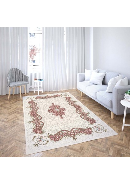 Osmanlı Model Dijital Baskı Yıkanabilir Kaymaz Taban Göbekli Leke Tutmaz Salon Halı Yolluk (Kiremit) fiyatları