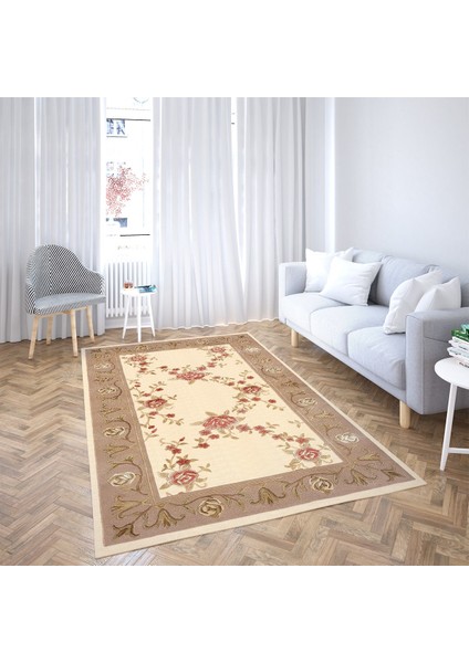 Bahar Dalı Çiçek Desenli Dijital Baskı Yıkanabilir Kaymaz Taban Salon Halısı ve Yolluk