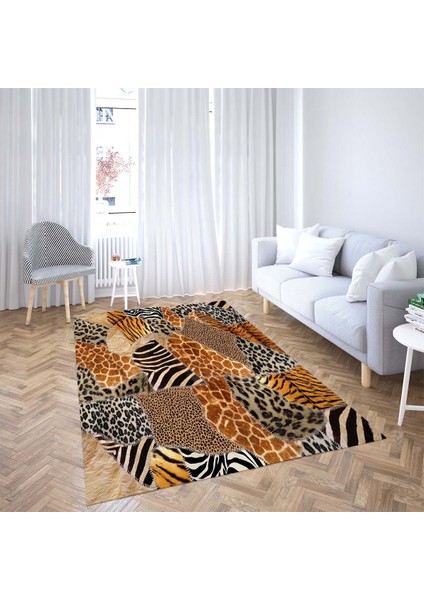 Leopar Desen Dijital Baskı Yıkanabilir Kaymaz Taban Klasik Salon Halısı ve Yolluk (Leopar) fiyatları