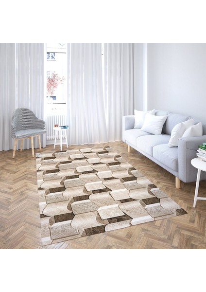 Taş Desenli Dijital Baskı Yıkanabilir Kaymaz Taban Modern Salon Halısı ve Yolluk fiyatları