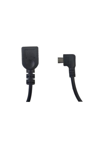 Sağ Dirsek 90° Micro USB Otg Kablo 17CM USB Tip-A Dişi Mikro USB Konnektör