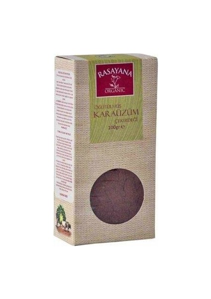Organik Öğütülmüş Kara Üzüm Çekirdeği 100 gr