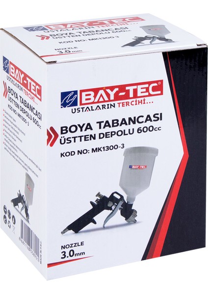 Baytec Boya Tabancası Üstten Depolu 3 mm