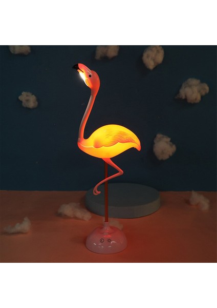 Hediye Sahibi LED Işıklı Şarjlı Usb'li Flamingo Dekoratif Gece Lambası