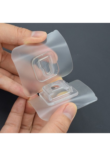 Çift Taraflı Yapışkanlı Şeffaf Akıllı Askı Askılık 15 Set 30 Parça 3 Paket Içerisinde