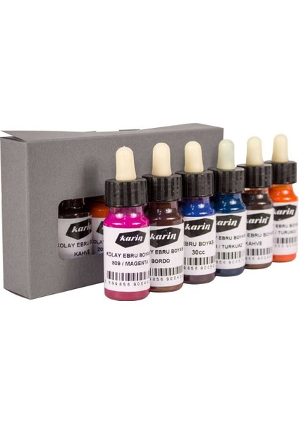 Kolay Ebru 6 Renk Boya Seti Damlalıklı Şişe 30ML