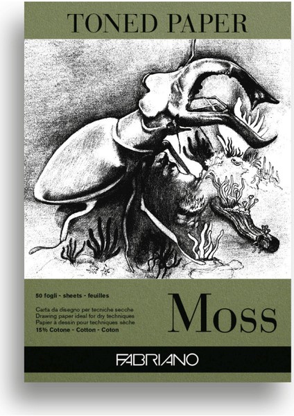 Toned Paper Çizim Blok A3 120 gr 50 Yaprak - Moss