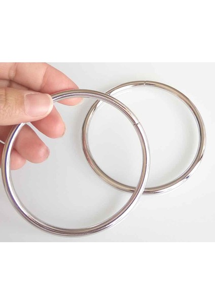 7 cm Gümüş Renk Metal Çanta Sapı, Halka