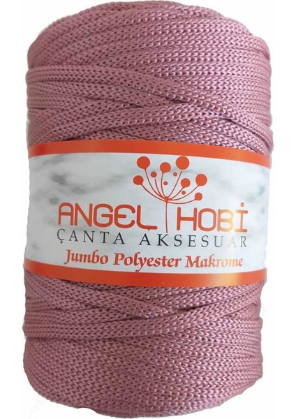 Gül Kurusu Renk 5 mm Jumbo Polyester Makrome