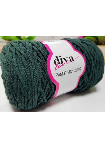 Diva Pamuk Makrome Zümrüt Yeşili (Kalın)