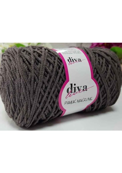 Diva Pamuk Makrome Koyu Kahve(Kalın)
