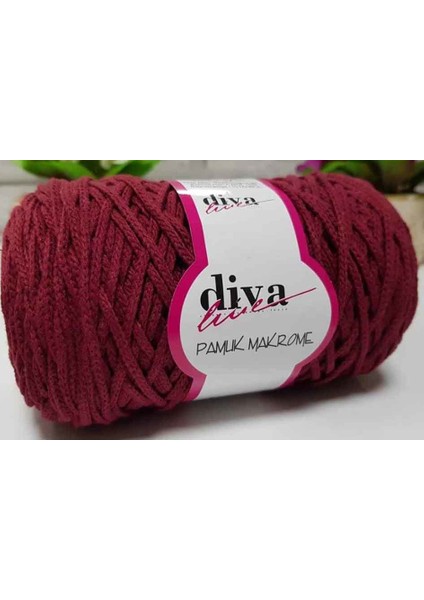 Diva Pamuk Makrome Bordo (Kalın)