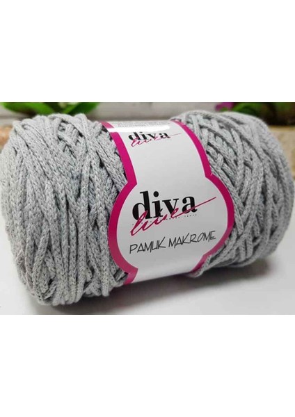 Diva Pamuk Makrome Açık Gri (Kalın)