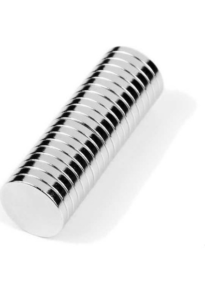 Çap 8 mm x Kalınlık 1,5 mm Yuvarlak Süper Güçlü Neodyum Mıknatıs 100'lü