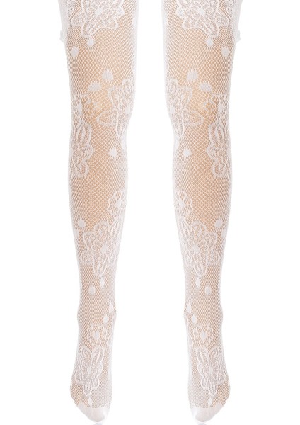 2li Çiçek Desenli Beyaz Dantel File Çocuk Külotlu Çorap 5-8 Yaş fiyatları