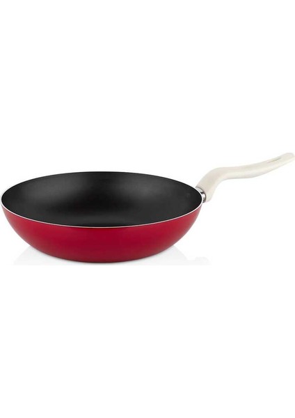 Ppilla Redio 32 cm Wok Tava Kırmızı Renk