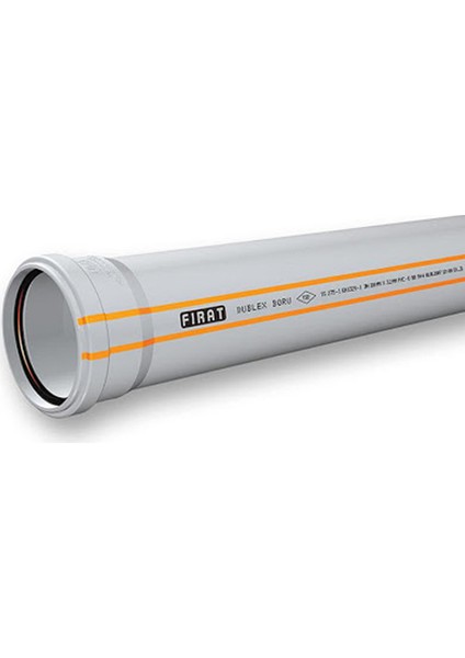 150*250 mm Pvc Pimaş Dublex Atık Su Borusu 3.2 mm