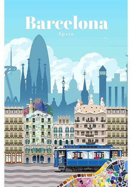 Buzdolabı Magneti Avrupa Şehirleri Barcelona