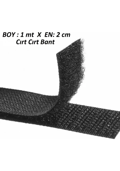 1 Metre Cırt Cırtlı Bant Cırt Bant - Cırt Cırt Band -Çift Taraflı Cırt En 2cm x Boy 1mt