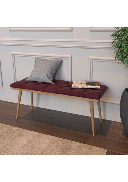 Arden Ahşap Bench Ahşap / Bordo