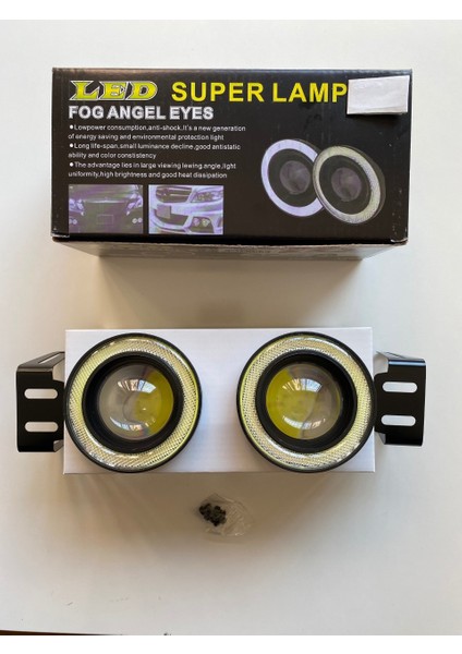 Angel Beyaz Sinyalli Led Sis Farı Mercekli 89 mm