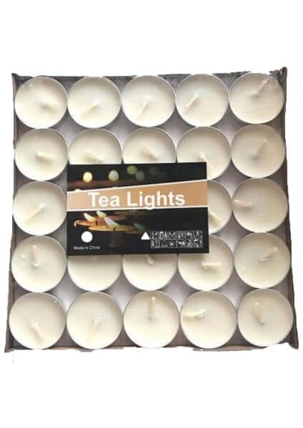 Tea Lights Mum 50 Li Paket Beyaz