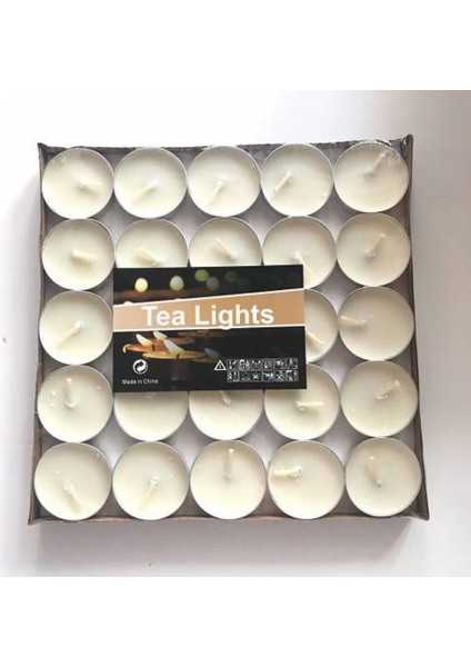 Tealight Ekru Mum 100 Lü Paket 