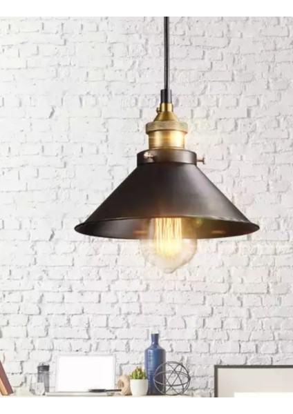 Retro Tekli Metal Sarkıt Avize Çap: 28CM