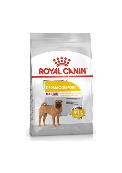Medium Dermacomfort Orta Irk 10 kg Deri Hassasiyeti Için Yetişkin Köpek Maması