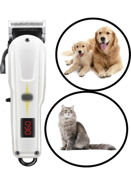 KP-1907 Turbo Kedi Köpek Tıraş Seti Pet Evcil Hayvan Tüy Kesme Traş Tıraş Makinesi Beyaz fiyatları