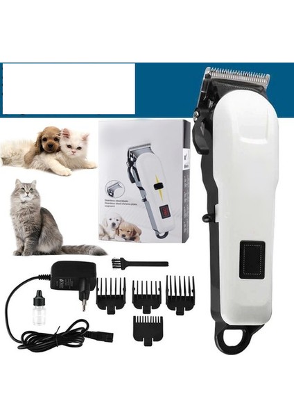 KP-1907 Turbo Kedi Köpek Tıraş Seti Pet Evcil Hayvan Tüy Kesme Traş Tıraş Makinesi Beyaz modelleri