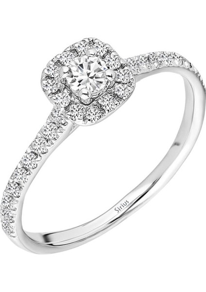 0,75 Karat Prenses Kesim Pırlanta Görünümlü Tektaş Yüzük 0423R0112 fiyatları