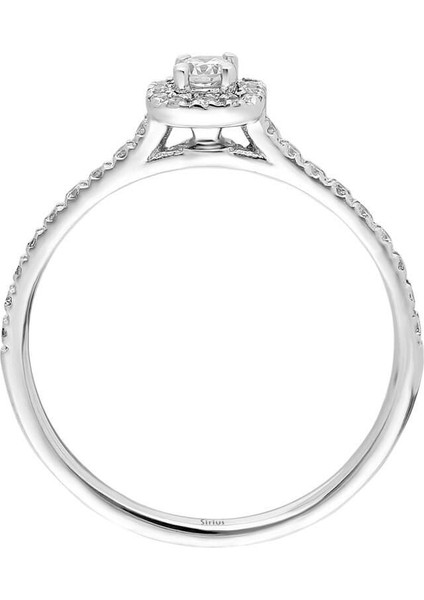 0,75 Karat Prenses Kesim Pırlanta Görünümlü Tektaş Yüzük 0423R0112 modelleri