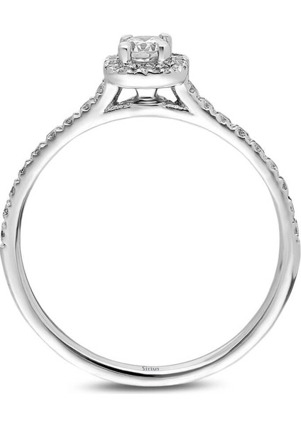 1 Karat Prenses Kesim Pırlanta Görünümlü Tektaş Yüzük 0423R0113 modelleri