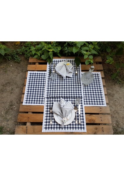 Lacivert Kareli Runner 50 cm BEG 2059 fiyatları