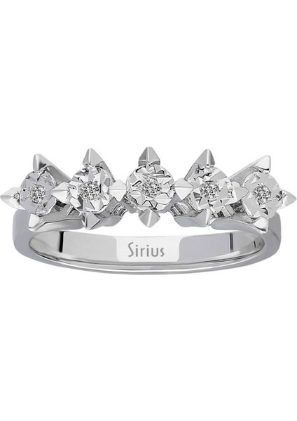 1 Karat Görünümlü Pırlanta 5 Taş Yüzük 0423R0122