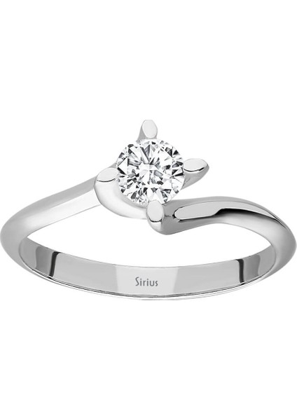 G Renk 0,33 Karat Pırlanta Tektaş Yüzük 0423R0155