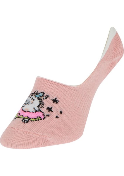 Kız Çocuk Unicorn Desenli 3'lü Babet Çorap