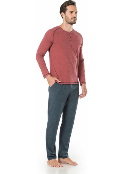 Erkek Çeyizlik Pijama Takımı 3 Düğmeli Pamuklu fiyatları