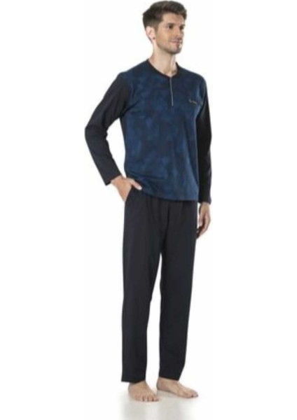 Erkek Çeyizlik Pijama Takımı 3 Düğmeli Jakar Dokumalı Pamuklu fiyatları