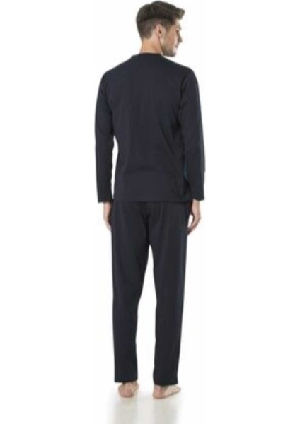 Erkek Çeyizlik Pijama Takımı 3 Düğmeli Jakar Dokumalı Pamuklu modelleri